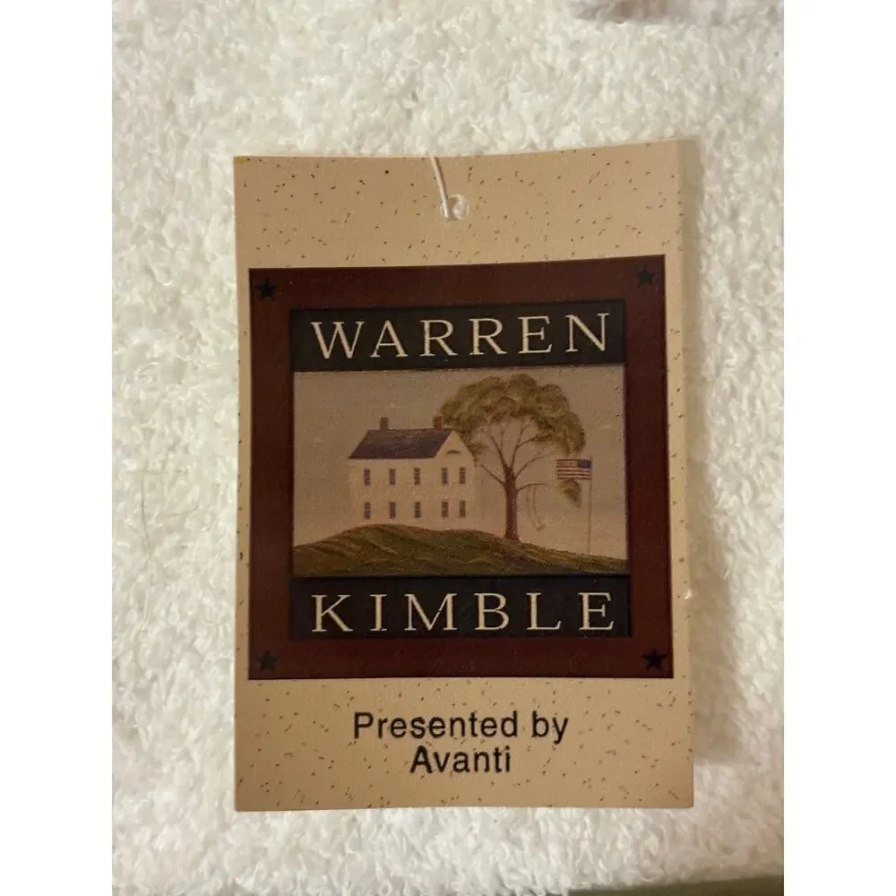 VTG Folk Art Towel Set Warren Kimble Hogwash Bath Hand Towel, Washcloth PLZ READ